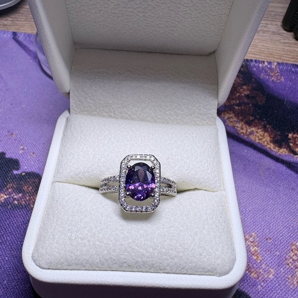 Jewelry - Amethyst Purple and Silver Women's Ring